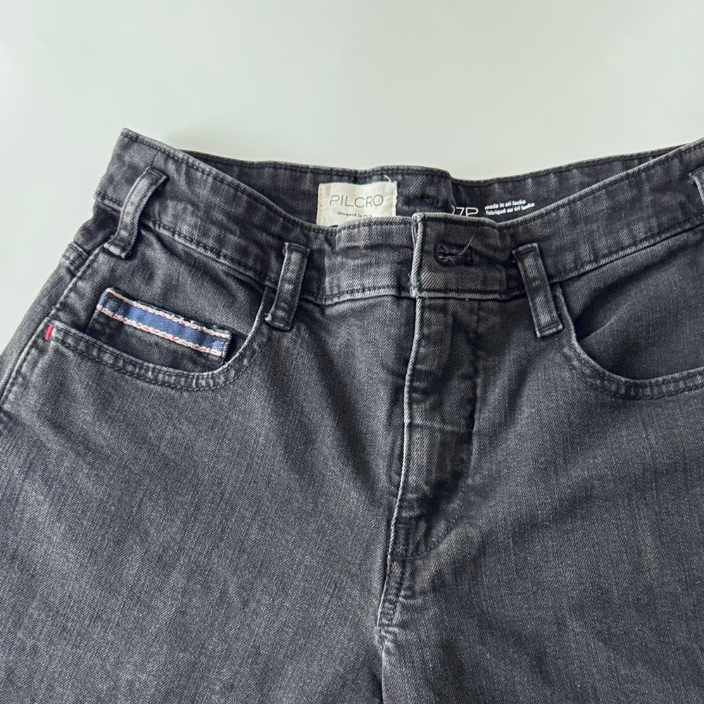 Pilcro Slim Straight Black Wash Jeans